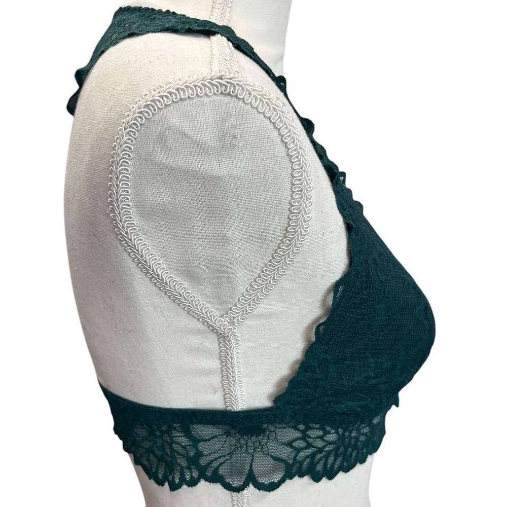 Victoria’s Secret PINK Teal Lace Racerback Bralette Large - Picture 6 of 8